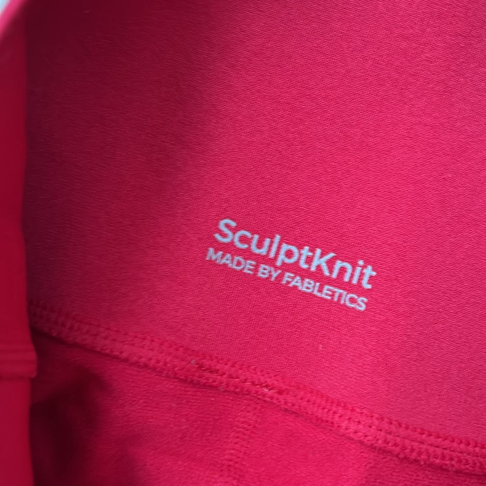 Fabletics Medium Leggings, Red With Pattern - image 3